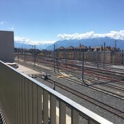 La gare vue depuis la terrasse Nord